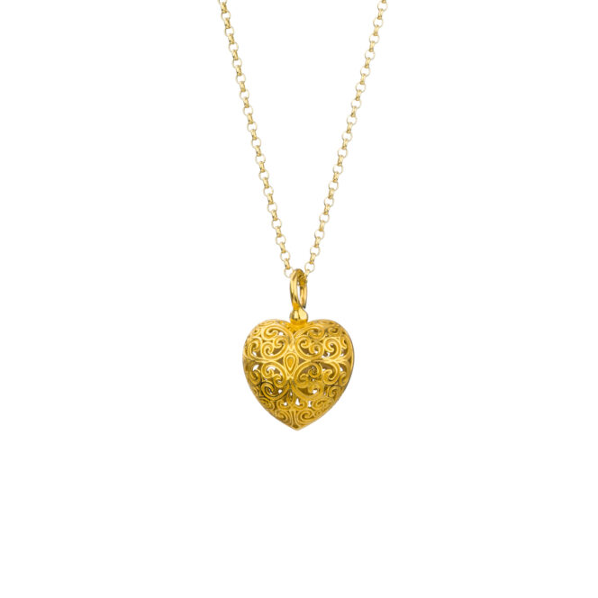 Kallisto Heart pendant in Gold plated silver 925
