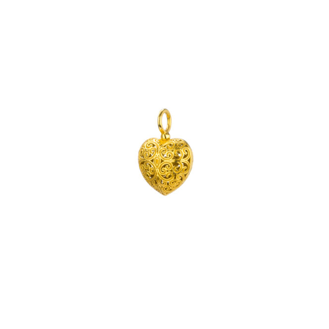 Kallisto Heart pendant in Gold plated silver 925 - Image 2