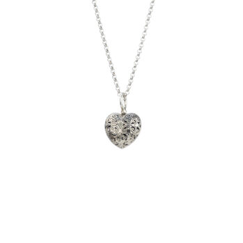 Kallisto Heart pendant in oxidized silver 925