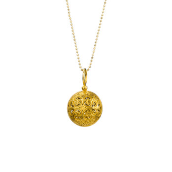 Kallisto round pendant in Gold plated silver 925