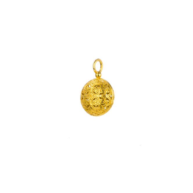 Kallisto round pendant in Gold plated silver 925 - Image 2