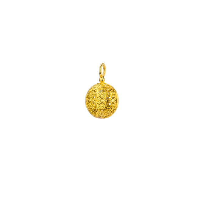 Kallisto round pendant in Gold plated silver 925 - Image 2