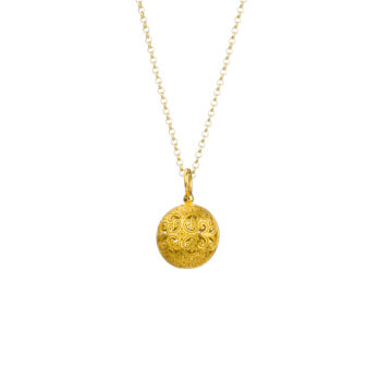 Kallisto round pendant in Gold plated silver 925