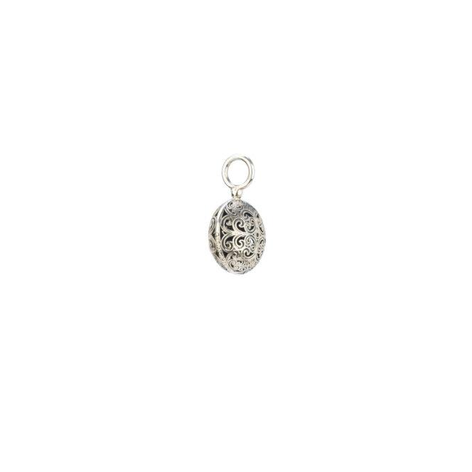 Kallisto round pendant in oxidized silver 925 - Image 3