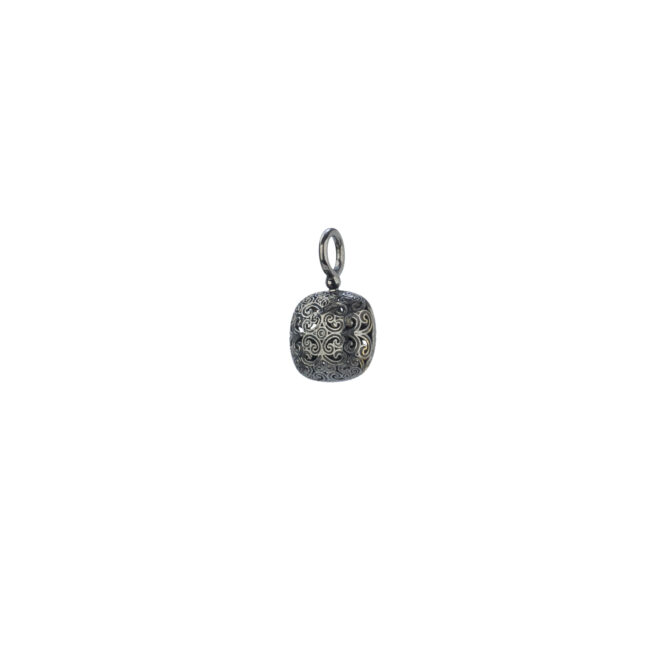 Kallisto cushion pendant in black plated silver 925 - Image 2