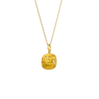 Kallisto cushion pendant in Gold plated silver 925