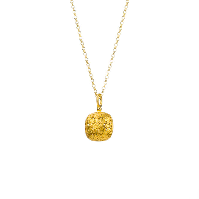 Kallisto cushion pendant in Gold plated silver 925