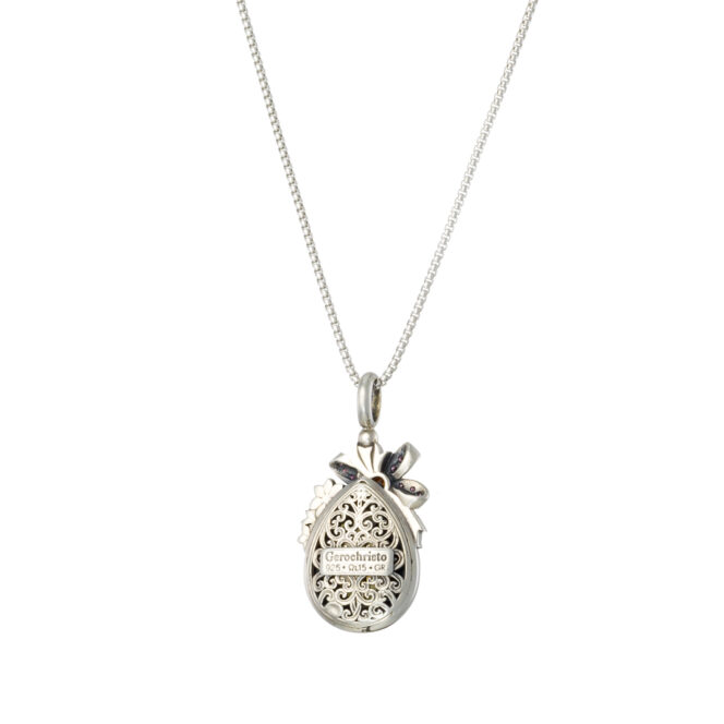 Dione Teardrop pendant in Sterling Silver with Gold Plated Parts - Image 3