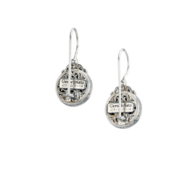 Dione round earrings in Sterling silver with Gold plated parts - Image 4