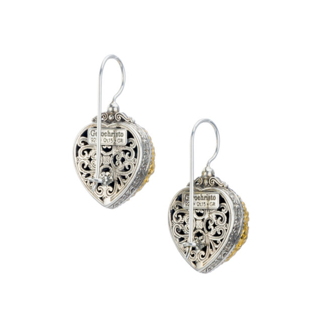 Dione Hearts earrings in Sterling silver with Gold plated parts - Image 3