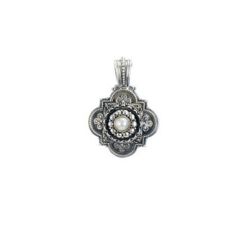 Athenian flower pendant in Sterling silver