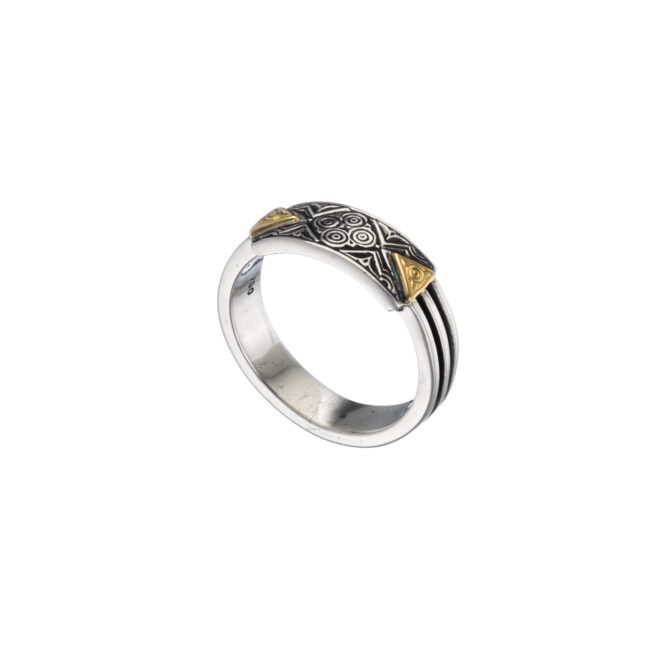 Band ring in 18K Gold details and Sterling Silver - Image 2