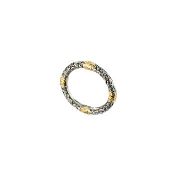Eden's Garden Band rings in 18K solid Yellow Gold and Sterling silver