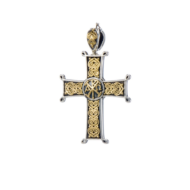 Erotokritos & Aretousa Cross in 18K Gold and Sterling silver - Image 3