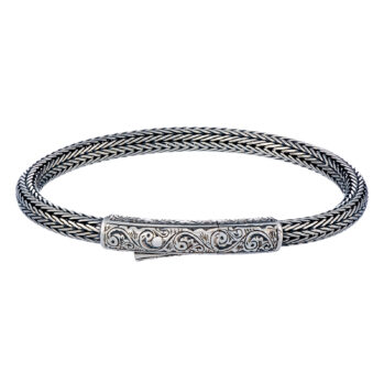 Minoas Bracelet in Sterling silver with handmade chain