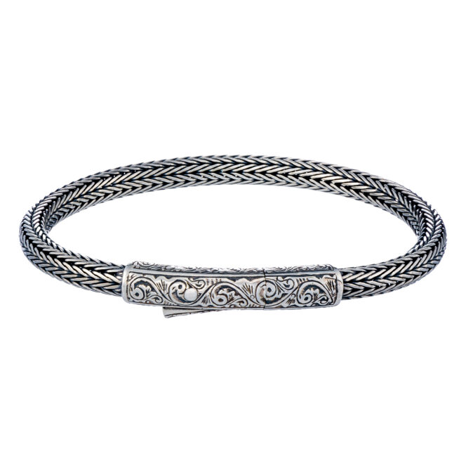 Minoas Bracelet in Sterling silver with handmade chain