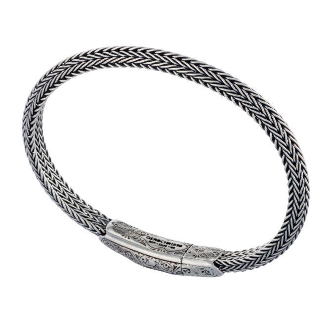Triangular chain Bracelet in Sterling silver - Image 2