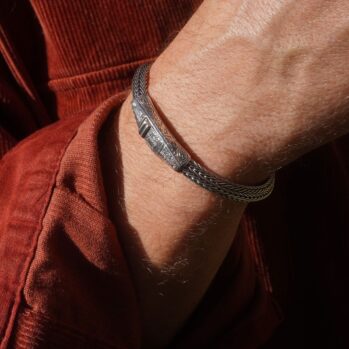 Triangular chain Bracelet in Sterling silver