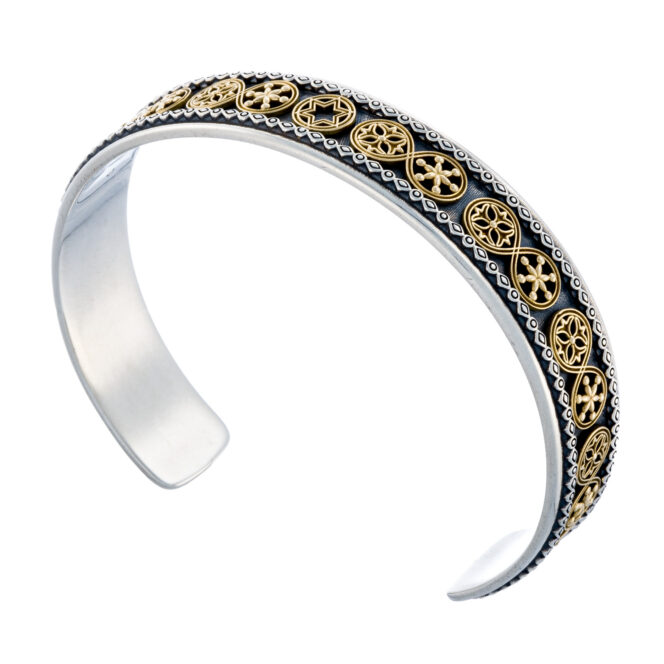 Star of David bracelet in 18K Gold and Sterling silver - Image 2