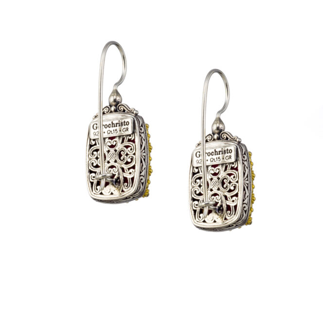 Iris Earrings in Sterling Silver with Gold Plated Parts - Image 4