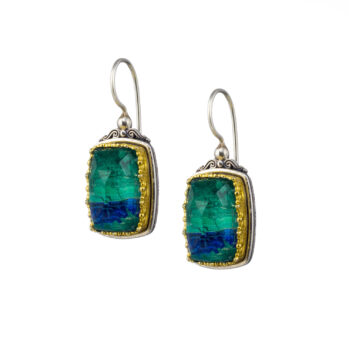 Iris Earrings in Sterling Silver with Gold Plated Parts