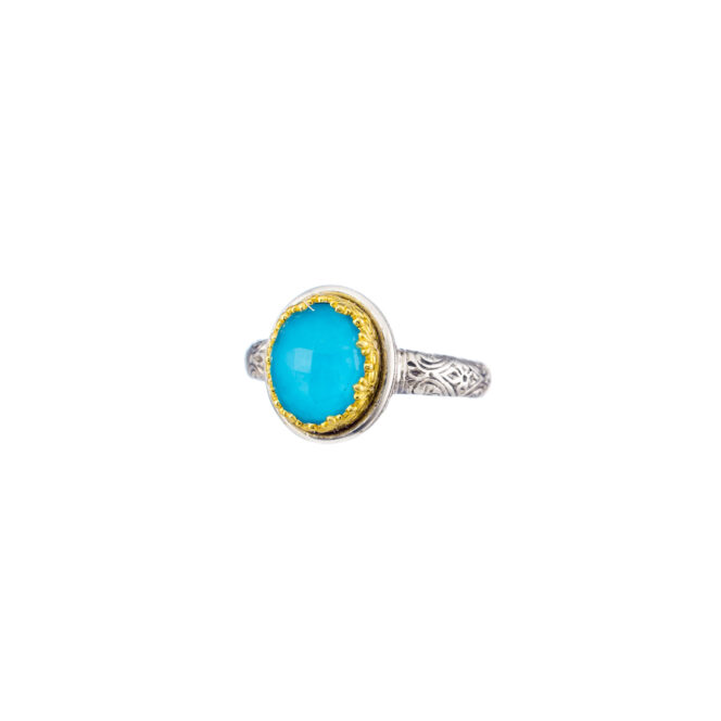 Iris ring in Sterling Silver with Gold Plated Parts - Image 2