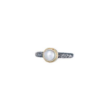Eden's Garden Ring in 18K Gold and Sterling Silver with Pearl