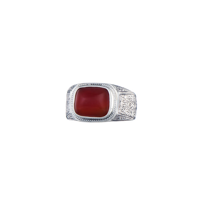 Classic men ring in Sterling Silver with semi precious stone - Image 5