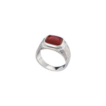 Classic men ring in Sterling Silver with semi precious stone