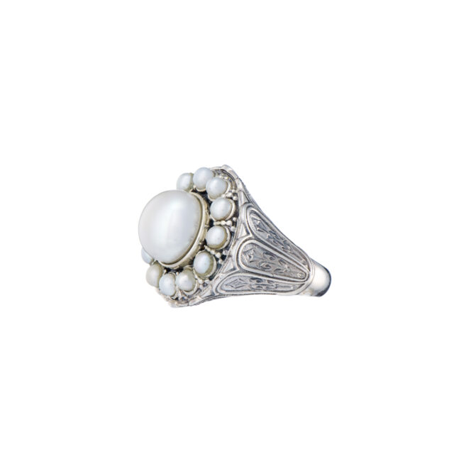 Santorini Ring in Sterling Silver with pearls - Image 2