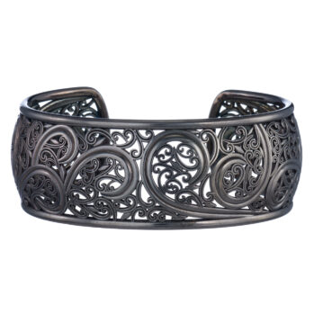 Kallisto Cuff Bracelet in Black plated Silver 925