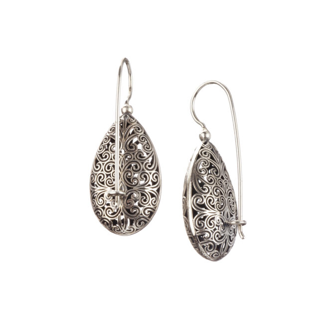 Kallisto Teardrop Earrings in oxidized Silver 925 - Image 2