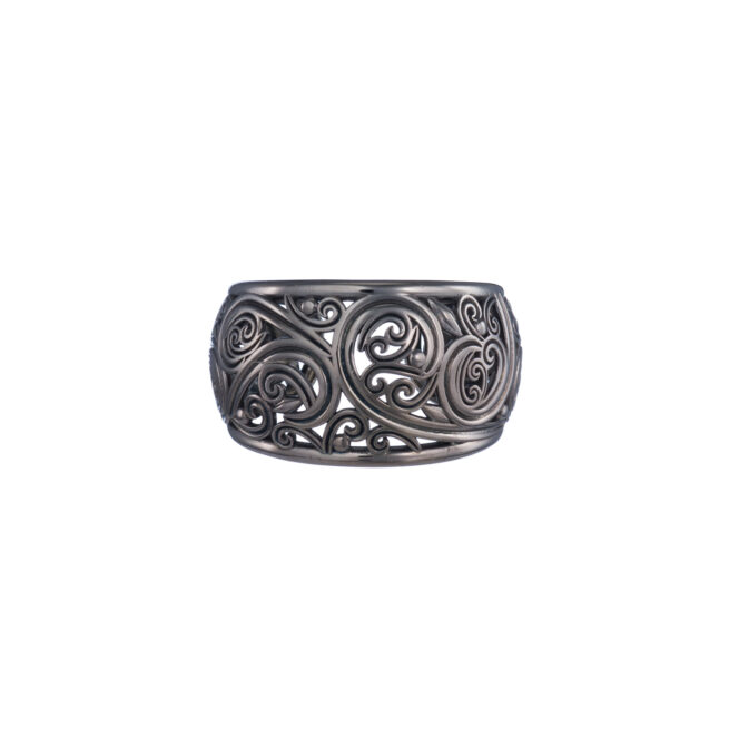 Kallisto Ring in Black plated sterling silver