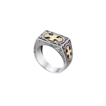 Patmos Ring in 18K Gold and Sterling Silver