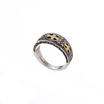 Patmos band Ring in 18K Gold and Sterling Silver