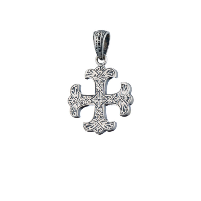 Byzantine cross in 18K Gold and Sterling Silver - Image 2