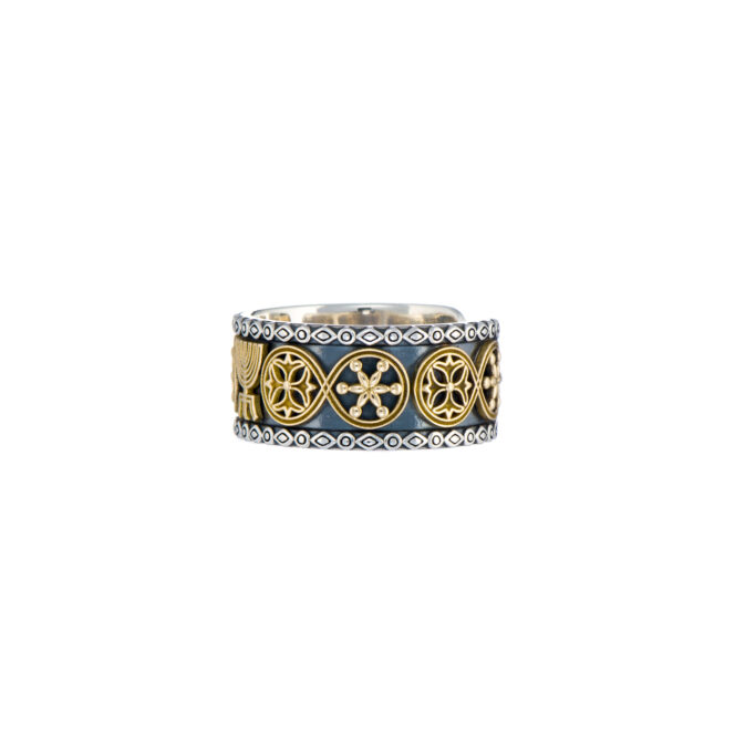 Symbol adjustable Ring in 18K Gold and Sterling silver - Image 3