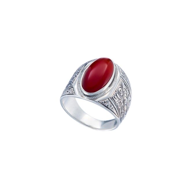 Classic Ring in Sterling Silver with Semi precious stone - Image 4