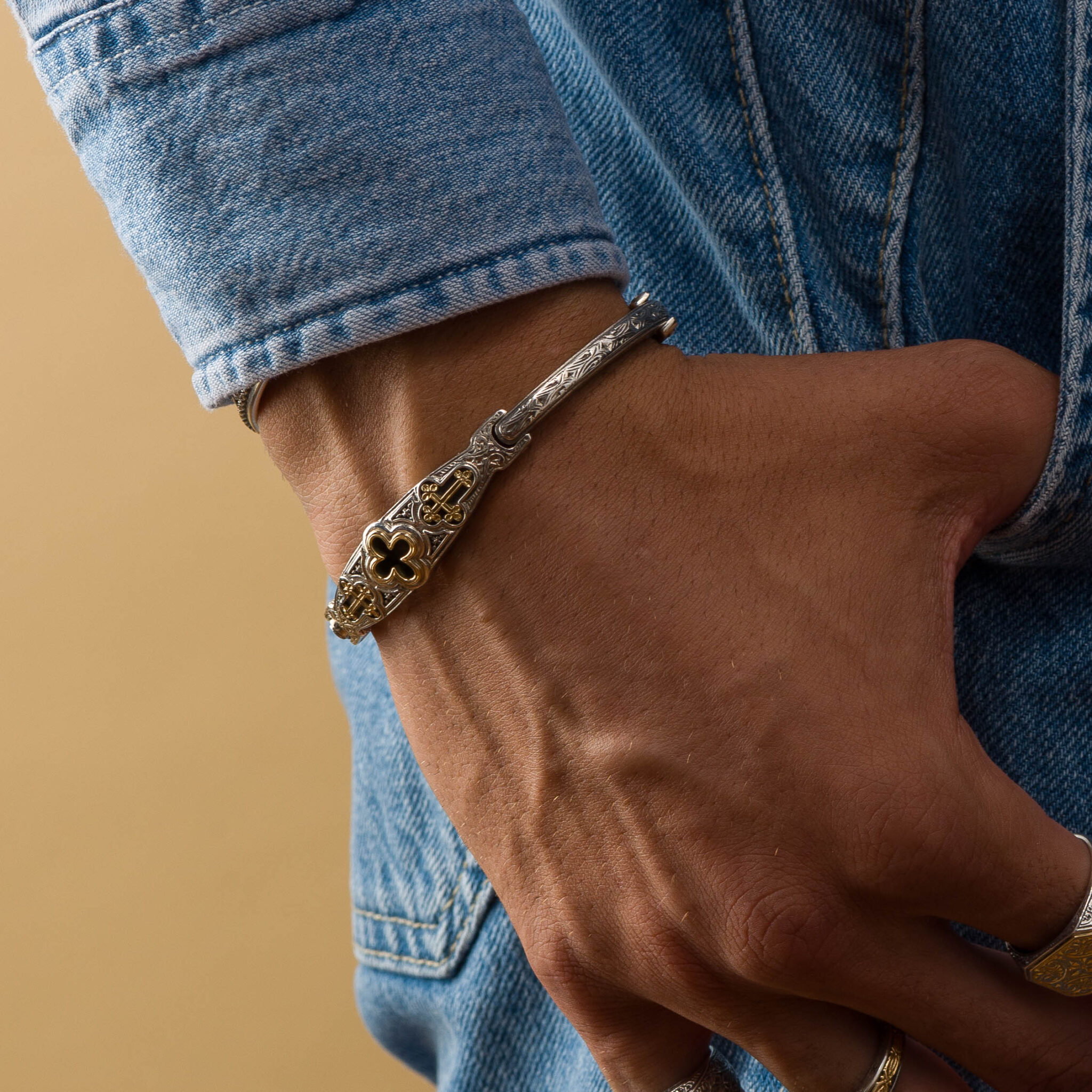 Odysseus Bracelet in 18K Gold and Sterling Silver 6429