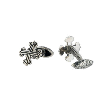 Byzantine cufflinks in sterling silver