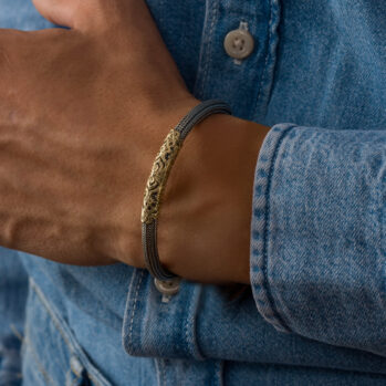 Erotokritos Chain Bracelet in 18K Gold and Sterling silver with ruby