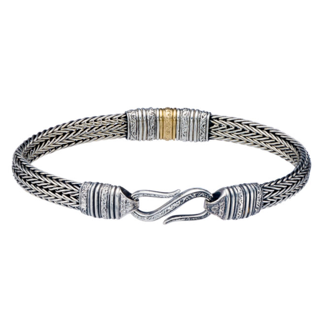 Aretousa Bracelet in sterling silver with 18K Gold details - Image 2