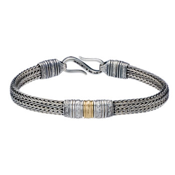 Aretousa Bracelet in sterling silver with 18K Gold details