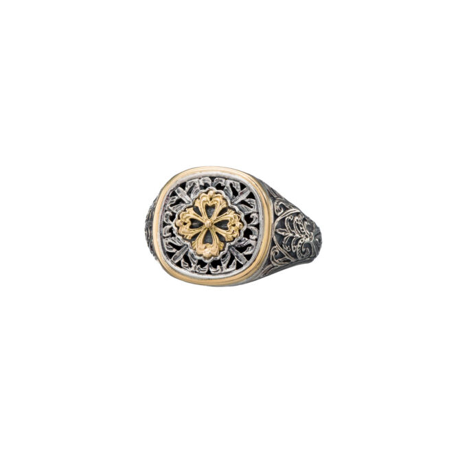 Byzantine ring in 18K Gold and Sterling Silver - Image 3
