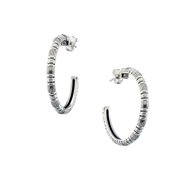 Kassandra Hoops in Sterling silver