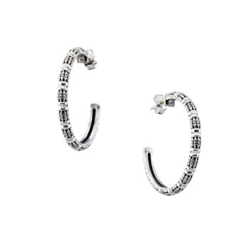 Kassandra Hoops in Sterling silver