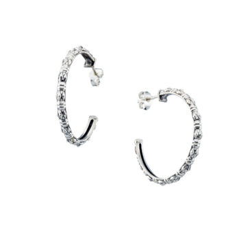 Kassandra Hoops in Sterling silver