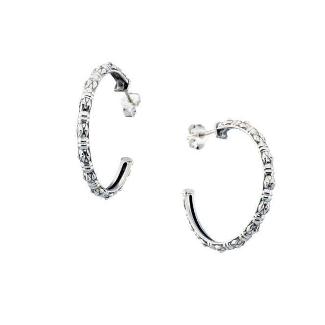 Kassandra Hoops in Sterling silver