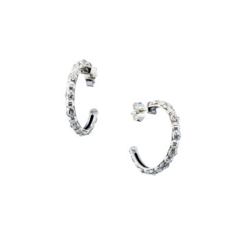 Kassandra Hoops in Sterling silver