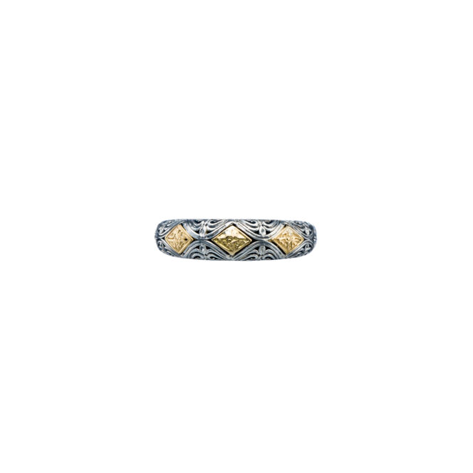 Band Ring in 18K Gold and Sterling Silver - Image 2